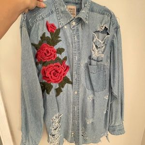 LF furst of a kind custom denim shirt
